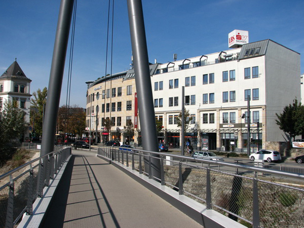 Dresden-Pieschen, Brücke, Elbcenter
